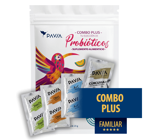 Combo Plus Familiar, obten un descuento en bolsa de 40 sobres de probioticos de pavia